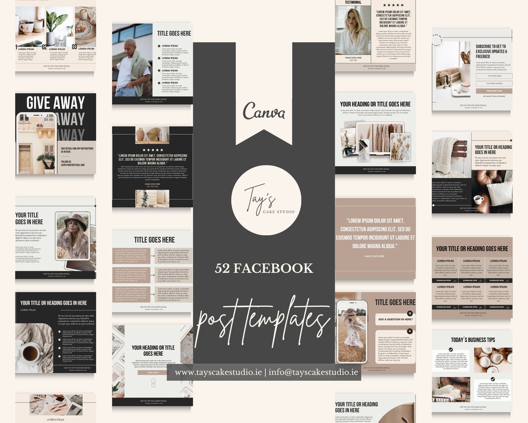 Customizable Facebook Post Templates, Facebook Business Content, Social ...