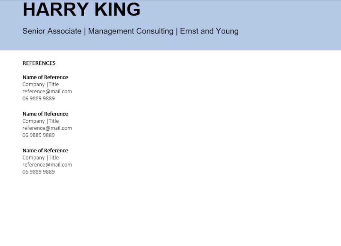 Resume Template Professional Resume Template for Google Docs Word