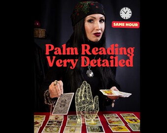 Same Hour Palm Reading, No Tools, No Cards, Hand Analysis, Intuitive Psychic Line Guidance
