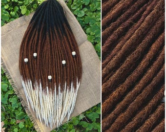 Ginger boho dreadlocks Black synthetic dreads Double ended dreadlock extensions SE and DE full set dreads Faux locs Crochet soft dreads