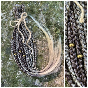 Double ended brown braids Single ended braids Boho locs Brown boho braids Hair extensions  Synthetic classic braids Rave festival hair