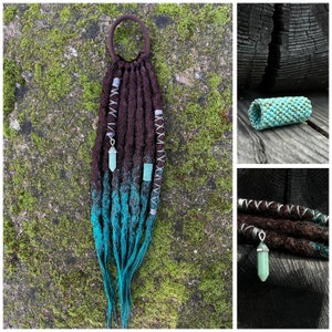 Dreads Haarband Dreadlock-Verlängerung einseitige Dreads Dreads synthetiques Dreads-Erweiterung Blau Dreads Braun Dread Witch Dreadwrap