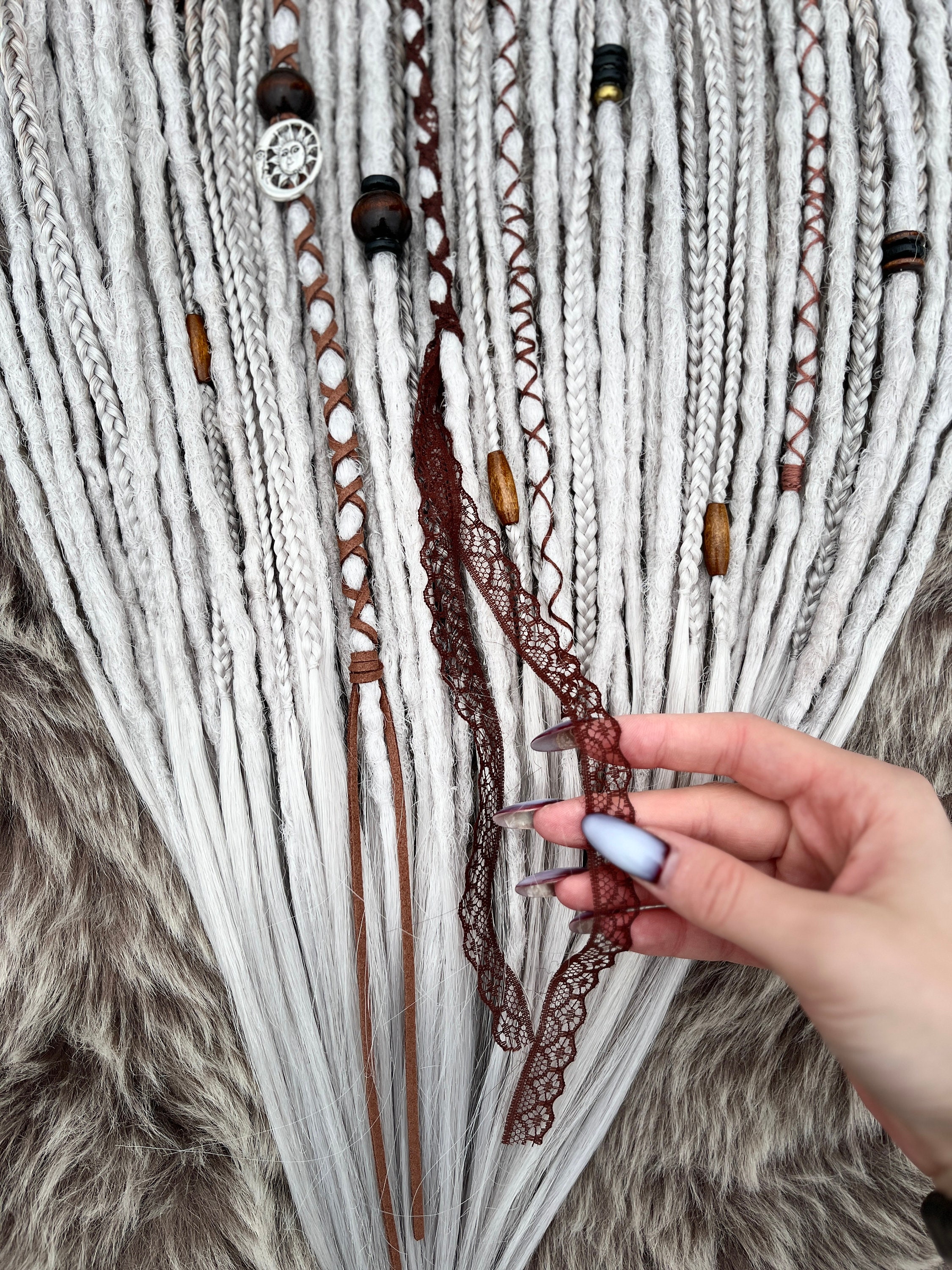 Dreadlock Extension Double Ended Dreadlock Light Ash Dread Viking Dread ...