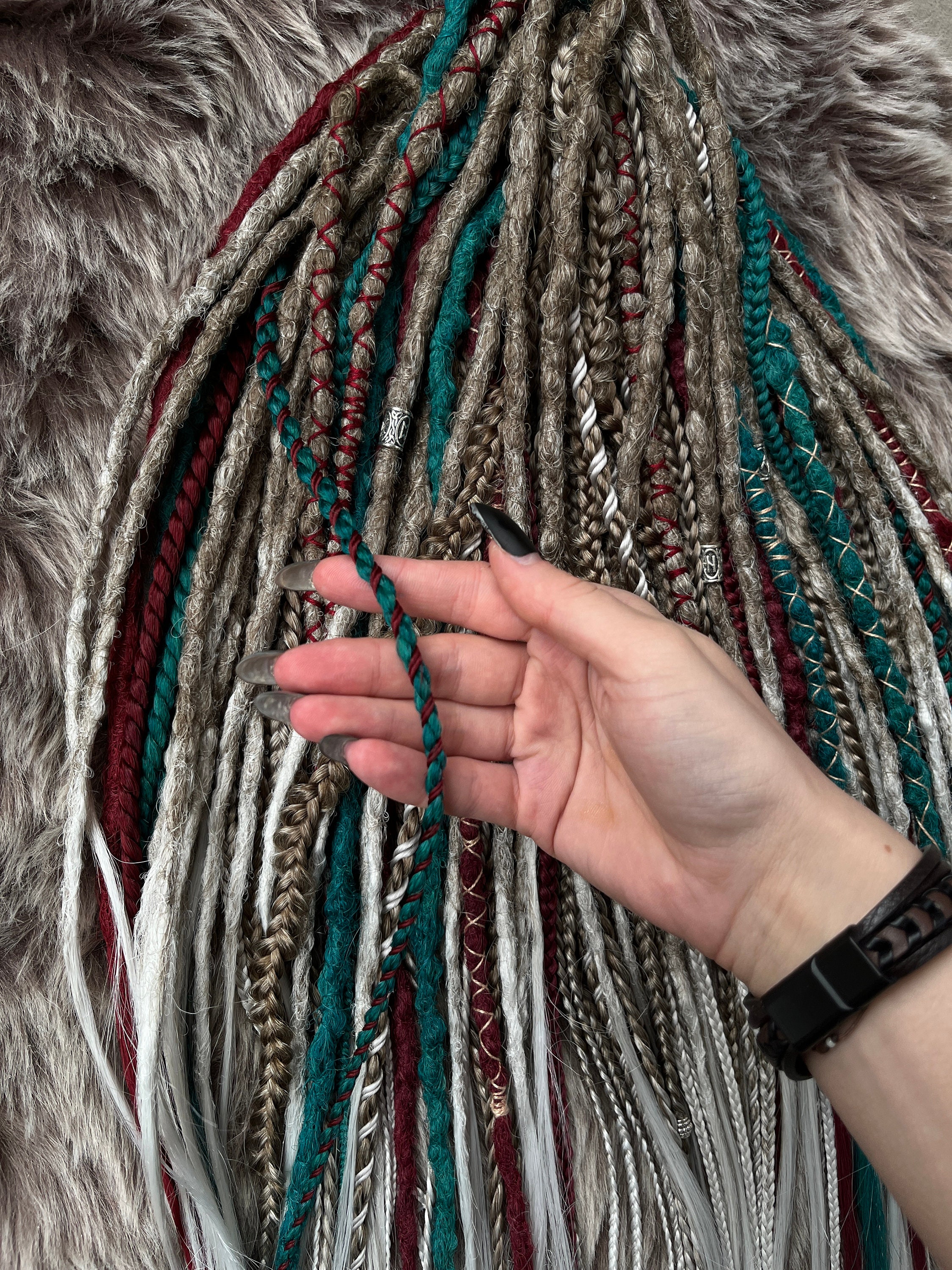 Double Ended Dreadlock Viking Dread Extension Single Ended Dreadlock ...