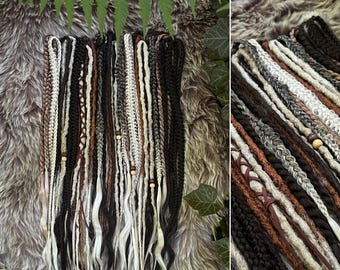 Boho Dreadlocks Braune synthetische Dreads Doppelendige Dreadlock Hell orange zu blondem Ombré Dreadlockverlängerungen Lok Verlängerung Blonde Dreads