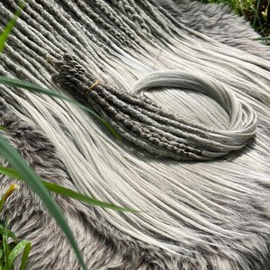 Ash Blonde Ombre Synthetic Dreadlocks: Crochet Braid Hair Extensions