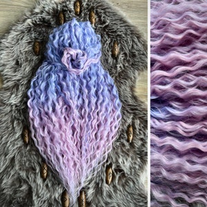 Synthetic crochet wavy dreads Purple dread  Bohemian wavy dread extension Dreadlocks extension Set of light purple to pink ombre dreads