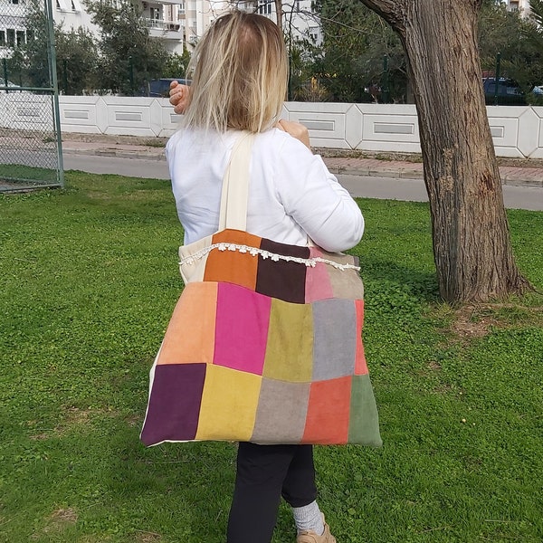 Patchwork Handbag - Etsy