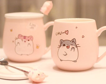 Taza de cerámica con diseño de gato negro asesino para Halloween