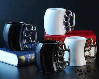 Taza personalizada con cabeza de personaje, taza de cerámica amarilla con dibujos animados, regalo con cara divertida