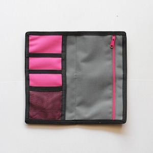 Travelers Notebook Insert Pocket with Zipper | TN Wallet Pouch | Multi-Pocket Journal Organizer | Passport, A6, Standard Size | 02