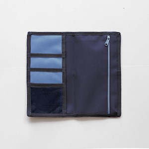 Insert wallet with Zipper for Travelers Notebook TN Wallet Pouch | Sticker Wallet | Multi-Pocket Journal Organizer | Blue Navy Color
