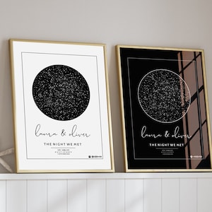 Benutzerdefinierte Sternenkarte Druck, Nachthimmel Druck, Sternenkarte Poster, Konstellation Karte, Jahrestag Geschenk, Hochzeitstag Karte Geschenk, Geschenk für sie