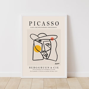 Picasso Poster, Picasso Print, Picasso One Line Drawing, Exhibition Poster, One Line Art, Picasso Sketch, Picasso Art Print,Picasso Wall Art