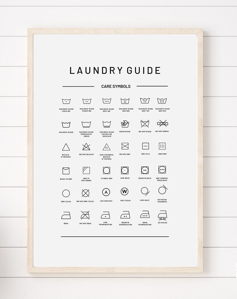 Laundry Room Symbols Prints,laundry Labels,laundry Room Sign,laundry ...