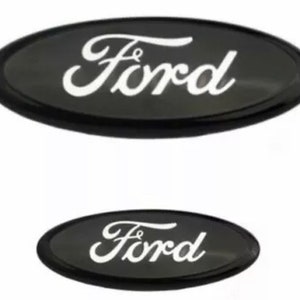 Ford Schwarz Oval 150mm X 60mm Abzeichen Emblem vorne hinten Kofferraum  Fokus Mondeo Transit