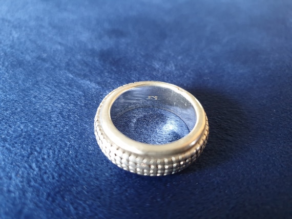 Vintage Dotted Surface Turtle Shell 925 Sterling … - image 3