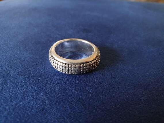 Vintage Dotted Surface Turtle Shell 925 Sterling … - image 2