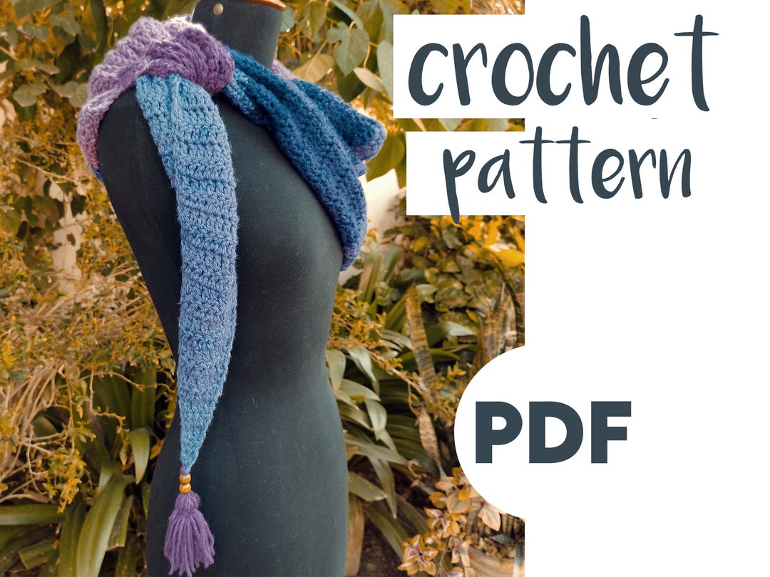 Easy Crochet Keyhole Scarf Pattern Keyhole Scarf INSTANT Etsy