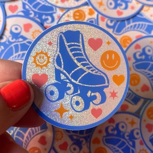 Cadeaux pour patins à roulettes Smile Smile imperméable à l'eau pour patins à roulettes | Sticker pour patins à roulettes | autocollant casque | Sticker pour ordinateur portable