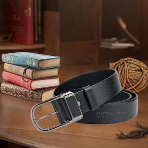 Father&#39;s Day Gift Customized Text Belt Hand Engraved Belt Men&#39;s Belt Personalized Gift Gift for Boyfriend Gift for Dad