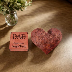 Custom Gifts for Dad Wooden Heart Jigsaw Puzzle 20 Reasons Why I Love You Hand Carved Puzzle Anniversary Gifts for Couple Gifts for Mom