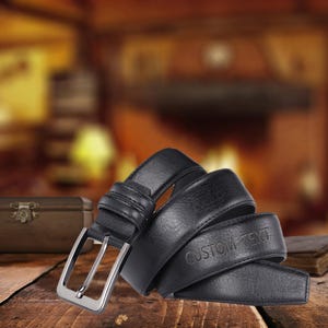 Father&#39;s Day Gift Customized Text Genuine Leather Belt Casual Belt Hand Engraved Belt Personalized Gift for Dad Gift for Men