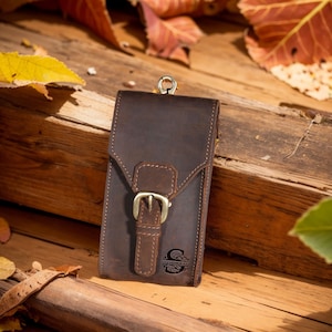Vatertagsgeschenke Benutzerdefinierte Text Leder Gürteltaschen Herren Handytasche am Gürtel Handgefertigte Handytaschen Personalisierte Geschenke Geschenke für Papa Geschenke für Ihn.