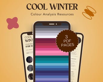COOL WINTER – Digital Colour & Hair Card (16 Seasonal System) For Colour Anlalysts!