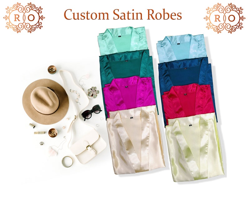 Top Half Robe Bridesmaids Custom Robes, Bridal Shower Robes, Wedding Party Robe ...