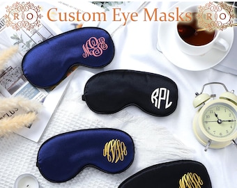 Satin Eye Mask for sleeping/Bachelorette party sleepover gift/bridesmaid proposal box  | Personalized Sleep Mask | Custom Satin Eye Mask