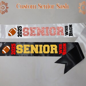 Personalized Senior Night 2025 Sashes | Graduation Sash | Sports Sash  | Custom Volleyball Sash | College Sash | Homecoming Sash | Gifts