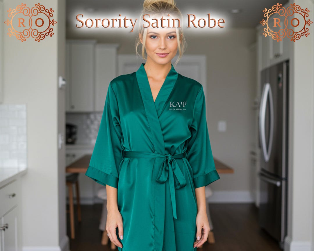 Custom Sorority Sister Satin Robe Personalized Greek Letters, Matching ...
