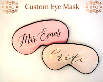 Augenmasken für die Brautparty, Benutzerdefinierte Schlafaugenmaske, Brautjungfer Augenmaske, Vorschlag Box Benutzerdefinierte Satin Augenmaske Hochzeitsgeschenke Brautmaske Geschenk
