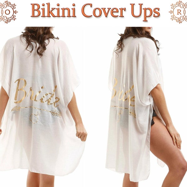 Bride Squad Swim Cover Ups with tassels, Custom beach cover ups for bridesmaid, Bridesmaid gifts, Bridesmaid proposal, Beach Cover Up-tassel