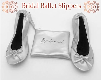 Bridesmaid Flat, Wedding foldable flats, Custom Text Bridal Ballet Shoes,wedding ballet flat,Wedding Flats, ballerina slippers, wedding flat