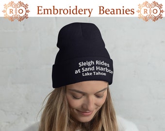 Bachelorette Beanie for Women - Embroidered Winter Beanies Hat - Personalized Holiday Gifts for Friends Teen - Winter Christmas Gift for Her