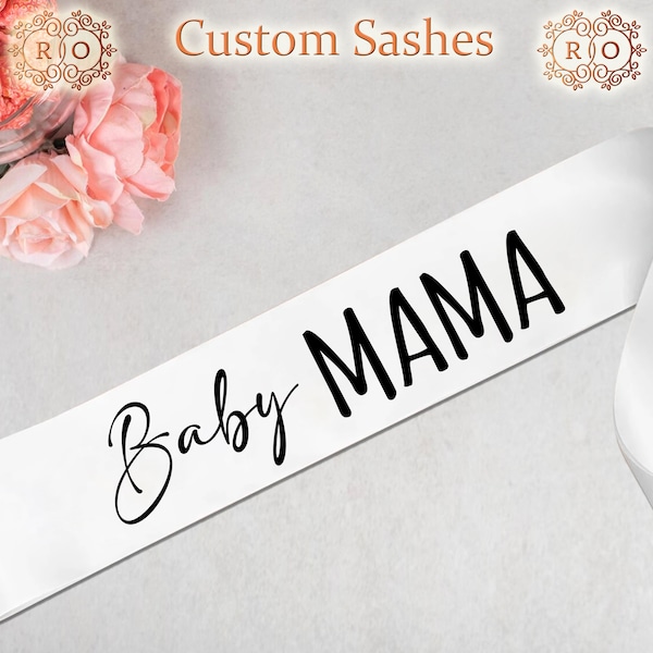 Mommy To Be Sash, Custom Baby Mama Sash, Mom To Be, Baby Shower Sash, Maternity Sash, Mum to Be, Baby Daddy Sash, Pregnancy Sash Baby Shower