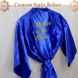 Personalized Robes Customized Robes Custom Bridal Robe Bridesmaid Robes Bridesmaid Gift Hen Party Robe Birthday Robes Satin Robe Kids Robes
