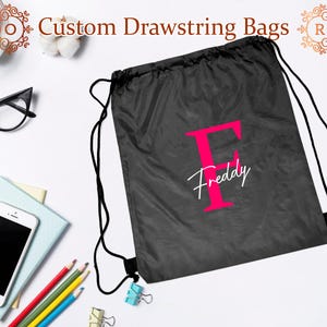 Borsa con coulisse personalizzata per palestra, borsa con coulisse personalizzata con nome, borsa con coulisse per feste nuziali, regalo per lei, regalo di nozze