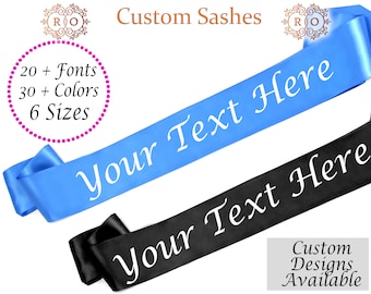 Custom Bride Sash/ Custom Birthday Sash/ Custom Sash/ Custom Bachelorette Party Sash/ Custom Baby Shower Sash/ Personalized Sash.