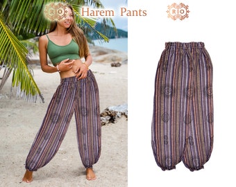 Harem Pants Boho Pants Women’s and mens Summer Lightweight Pants Festival Pants Womens Harem Pants Yoga Harem Pants Belly Dance Pants