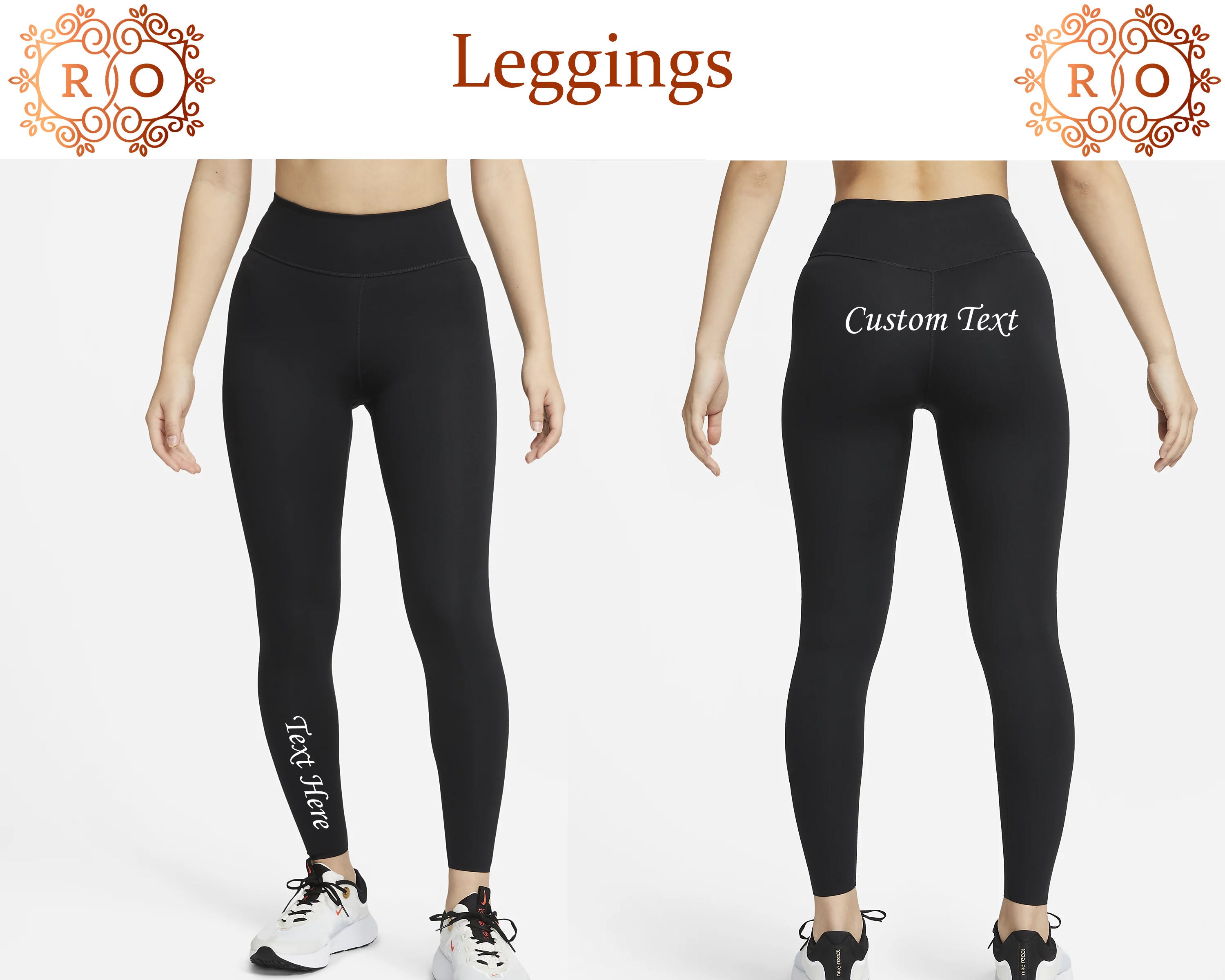 Customized Leggings Personalized Leggings Workout Leggings Yoga