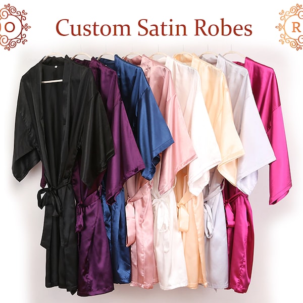 Personalized Robes Customized Robes Custom Bridal Robe Bridesmaid Robes Bridesmaid Gift Hen Party Robe Birthday Robes Satin Robe Kids Robes