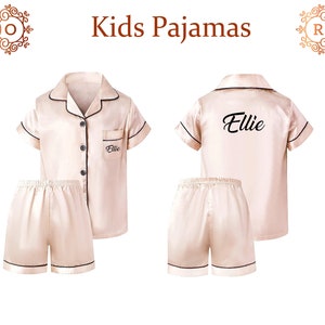 Kids personalised satin pjs hotsell