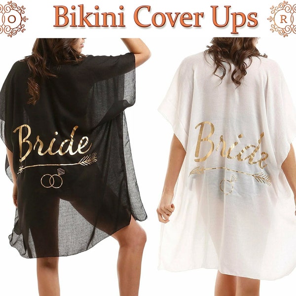 Custom beach cover ups for bridesmaid, Bride Squad Swim Cover Ups with tassels, Bridesmaid gifts, Bridesmaid proposal, Beach Cover Up-tassel