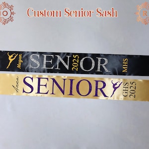 Senior Night Sashes | Personalized Graduation Sash | Sports Sash 2024  | Custom Volleyball Sash | College Sash | Homecoming Sash | Gifts