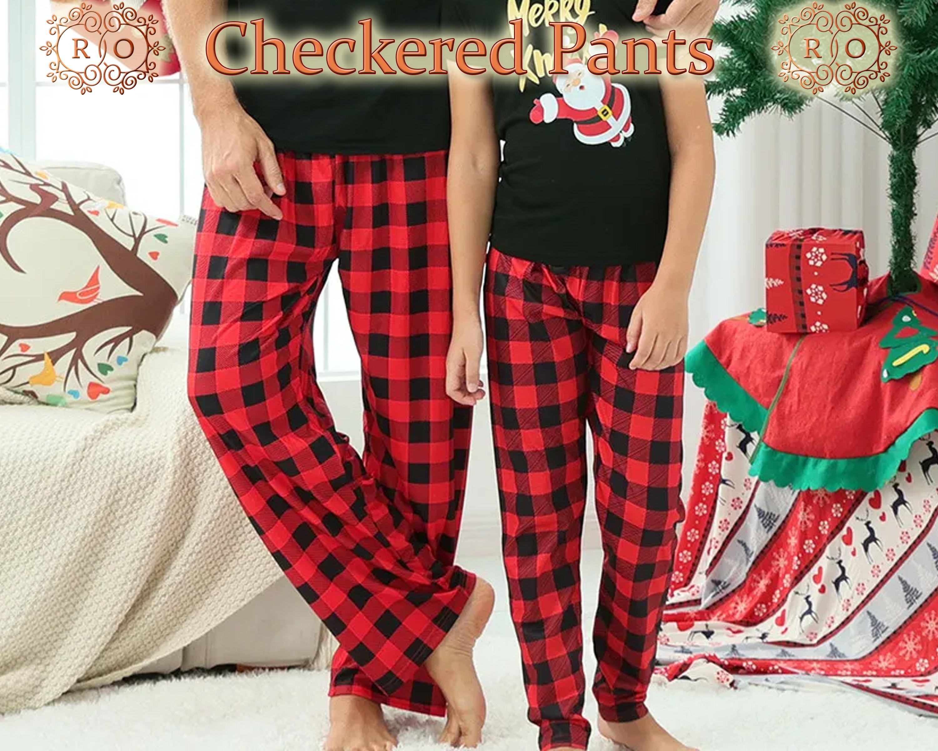 Multi Color Plaid Buffalo Red Black Christmas Winter Adult Unisex