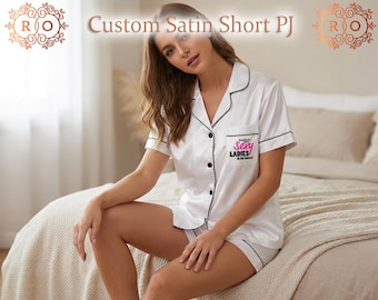 Plus Size Satin Pajamas | Bridal Party Pajama Set