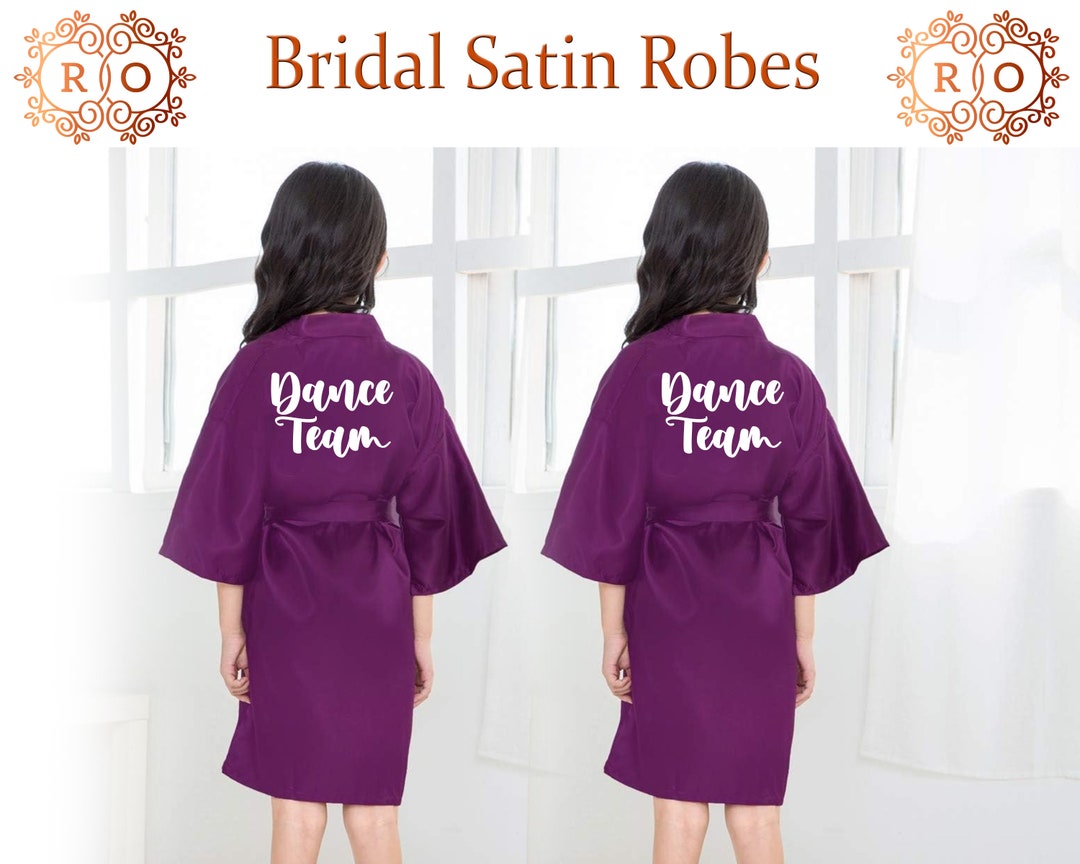 Personalized Kids Dance Team Robes Customized Robes Custom Bridal Robe